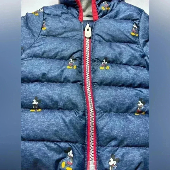 Baby Gap Mickey Mouse Down Coat c Disney 0-6 Months - Picture 5 of 10